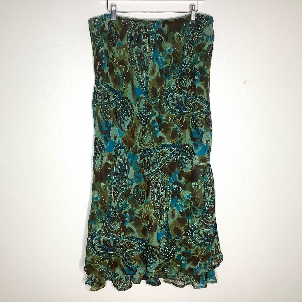 < Vintage Style & Co. Paisley Print Midi Skirt > - Picture 1 of 4